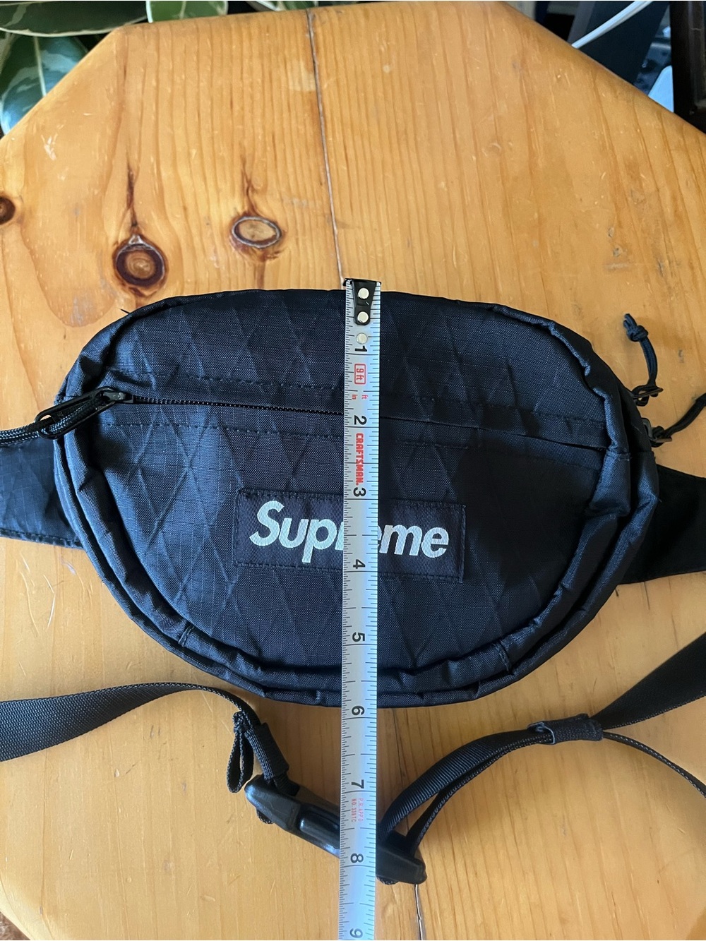 Supreme Waist Bag Fanny Pack Bum Black Logo X-pac USA FW18 Pouch Nylon Crossbody - Picture 12 of 13